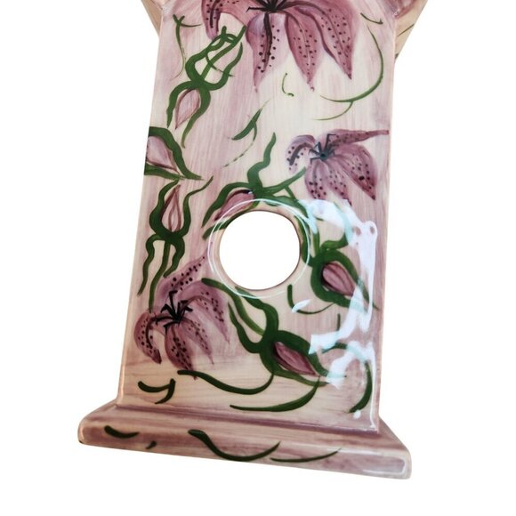 Hand-Painted Ceramic Birdhouse With Floral Design By Visions Of Nature Mary M Co - Picture 4 of 12